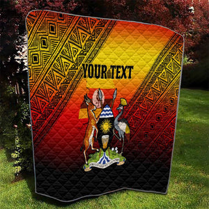 Personalised Uganda Independence Day Quilt Jamhuri ya Uganda Coat Of Arms