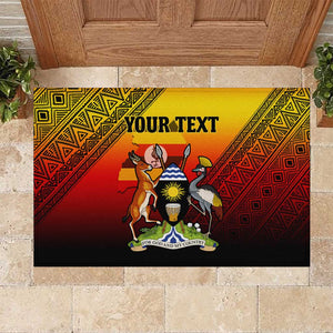 Personalised Uganda Independence Day Rubber Doormat Jamhuri ya Uganda Coat Of Arms