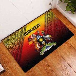 Personalised Uganda Independence Day Rubber Doormat Jamhuri ya Uganda Coat Of Arms