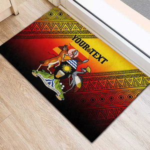 Personalised Uganda Independence Day Rubber Doormat Jamhuri ya Uganda Coat Of Arms