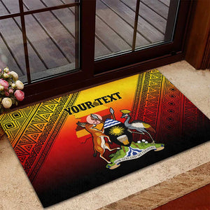 Personalised Uganda Independence Day Rubber Doormat Jamhuri ya Uganda Coat Of Arms