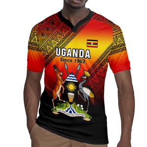 Personalised Uganda Independence Day Rugby Jersey Jamhuri ya Uganda Coat Of Arms