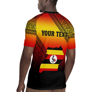 Personalised Uganda Independence Day Rugby Jersey Jamhuri ya Uganda Coat Of Arms