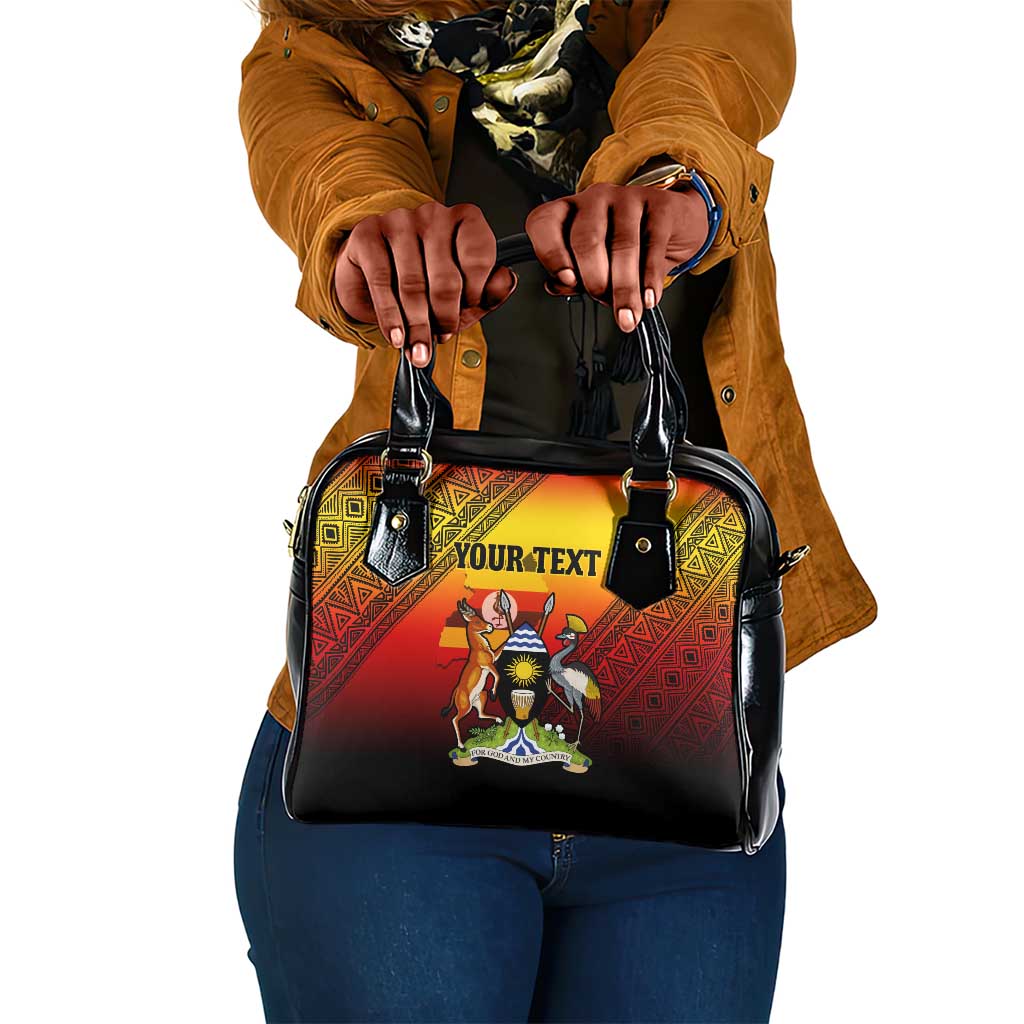 Personalised Uganda Independence Day Shoulder Handbag Jamhuri ya Uganda Coat Of Arms