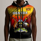 Personalised Uganda Independence Day Sleeveless Zip Hoodie Jamhuri ya Uganda Coat Of Arms - African Pride