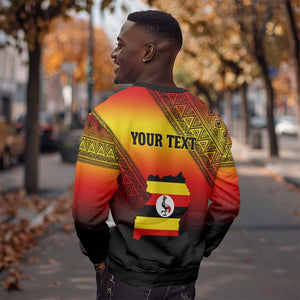 Personalised Uganda Independence Day Sweatshirt Jamhuri ya Uganda Coat Of Arms