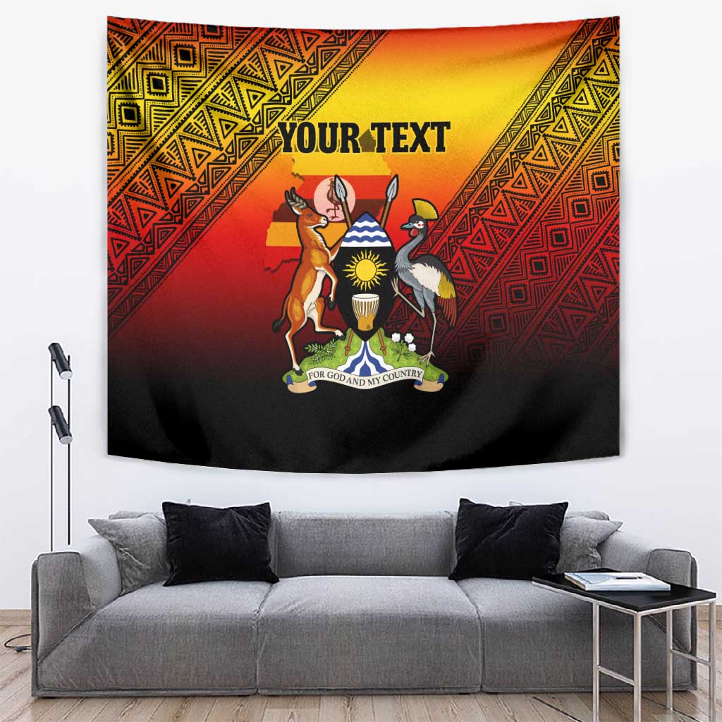 Personalised Uganda Independence Day Tapestry Jamhuri ya Uganda Coat Of Arms