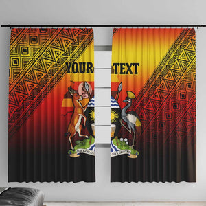 Personalised Uganda Independence Day Window Curtain Jamhuri ya Uganda Coat Of Arms