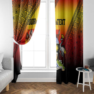 Personalised Uganda Independence Day Window Curtain Jamhuri ya Uganda Coat Of Arms