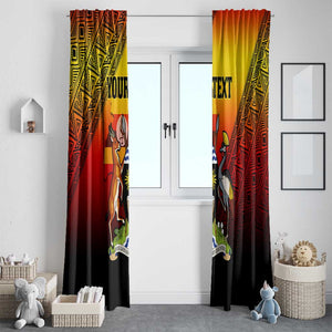 Personalised Uganda Independence Day Window Curtain Jamhuri ya Uganda Coat Of Arms