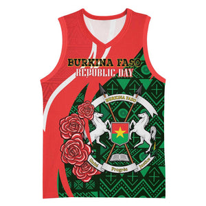 Personalized Burkina Faso Republic Day Basketball Jersey Bogolan Mudcloth - Coat Of Arms Design LT14