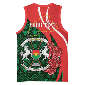 Personalized Burkina Faso Republic Day Basketball Jersey Bogolan Mudcloth - Coat Of Arms Design LT14