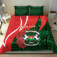 Personalized Burkina Faso Republic Day Bedding Set Bogolan Mudcloth - Coat Of Arms Design