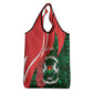 Personalized Burkina Faso Republic Day Grocery Bag Bogolan Mudcloth - Coat Of Arms Design
