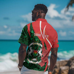 Personalized Burkina Faso Republic Day Hawaiian Shirt Bogolan Mudcloth - Coat Of Arms Design