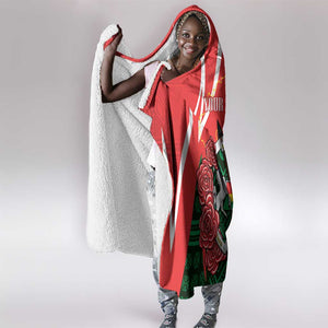 Personalized Burkina Faso Republic Day Hooded Blanket Bogolan Mudcloth - Coat Of Arms Design