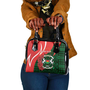 Personalized Burkina Faso Republic Day Shoulder Handbag Bogolan Mudcloth - Coat Of Arms Design