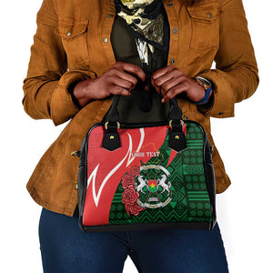 Personalized Burkina Faso Republic Day Shoulder Handbag Bogolan Mudcloth - Coat Of Arms Design