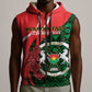 Personalized Burkina Faso Republic Day Sleeveless Zip Hoodie Bogolan Mudcloth - Coat Of Arms Design - African Pride