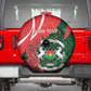 Personalized Burkina Faso Republic Day Spare Tire Cover Bogolan Mudcloth - Coat Of Arms Design
