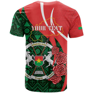 Personalized Burkina Faso Republic Day T shirt Bogolan Mudcloth - Coat Of Arms Design