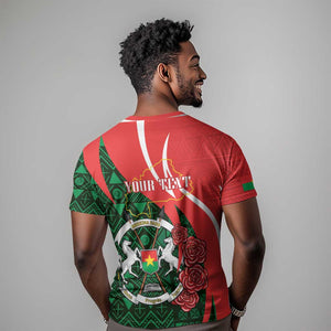 Personalized Burkina Faso Republic Day T shirt Bogolan Mudcloth - Coat Of Arms Design