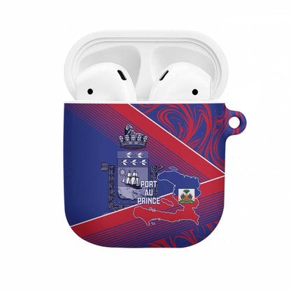 Port-au-Prince Afro-Haitians AirPods Case Ayiti Map Pòtoprens Flag Color - African Pride