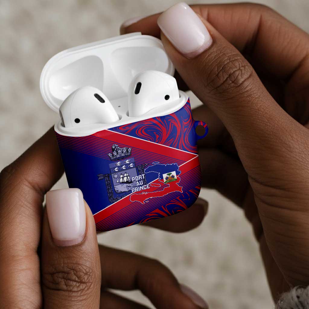 Port-au-Prince Afro-Haitians AirPods Case Ayiti Map Pòtoprens Flag Color - African Pride