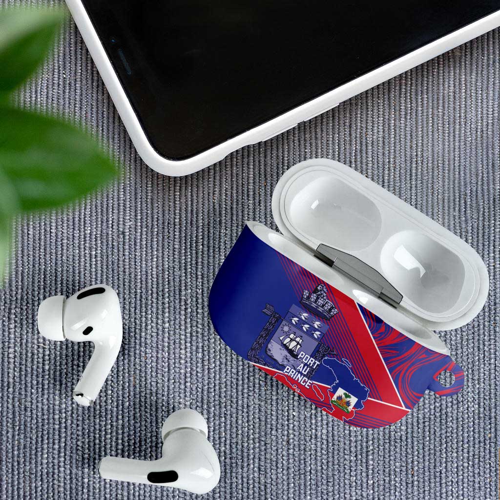 Port-au-Prince Afro-Haitians AirPods Case Ayiti Map Pòtoprens Flag Color - African Pride