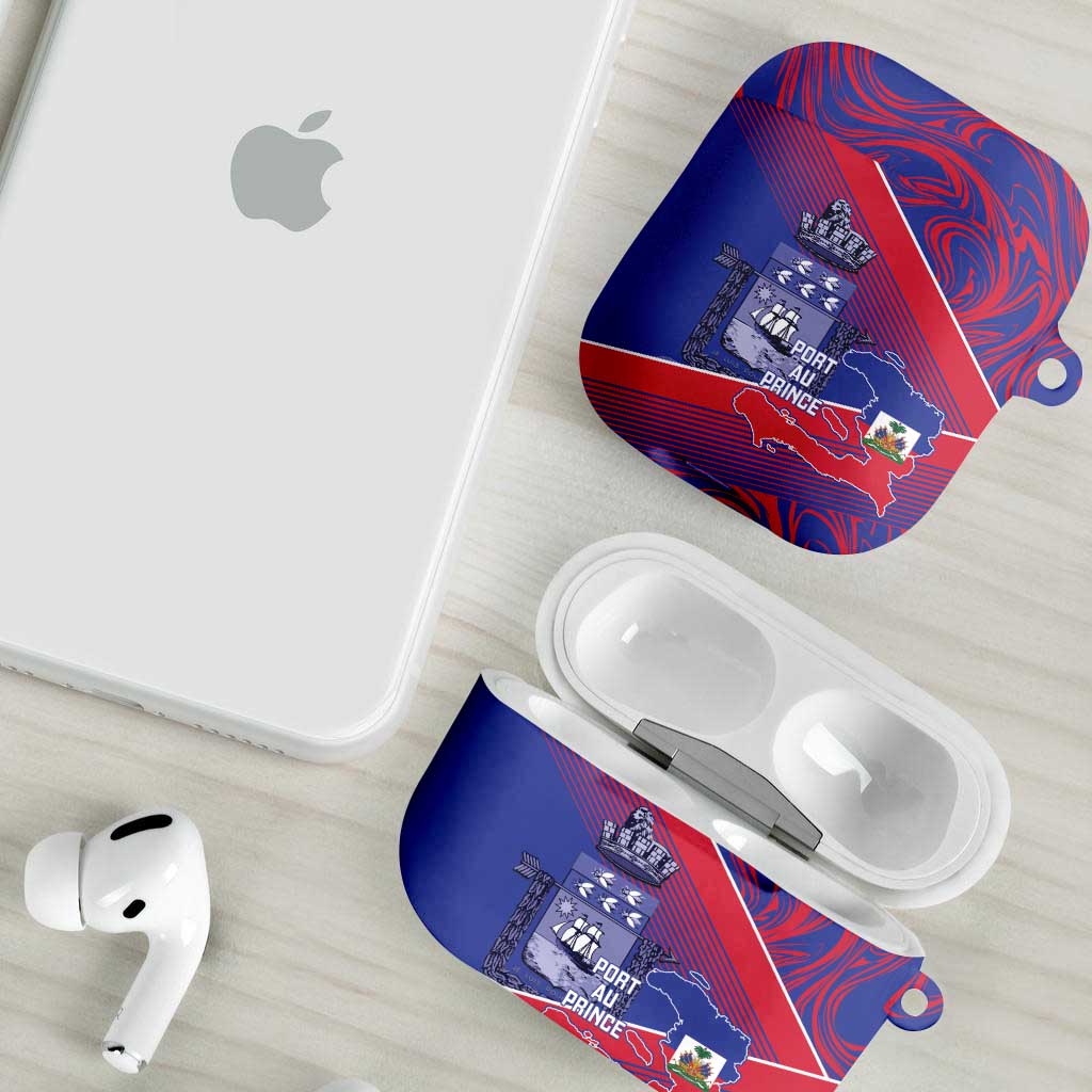 Port-au-Prince Afro-Haitians AirPods Case Ayiti Map Pòtoprens Flag Color - African Pride