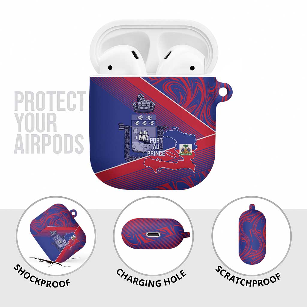 Port-au-Prince Afro-Haitians AirPods Case Ayiti Map Pòtoprens Flag Color - African Pride