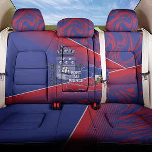Port-au-Prince Afro-Haitians Back Car Seat Cover Ayiti Map Pòtoprens Flag Color - African Pride