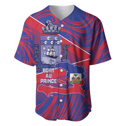 Port-au-Prince Afro-Haitians Baseball Jersey Ayiti Map Pòtoprens Flag Color LT14