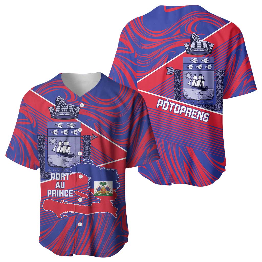 Port-au-Prince Afro-Haitians Baseball Jersey Ayiti Map Pòtoprens Flag Color LT14