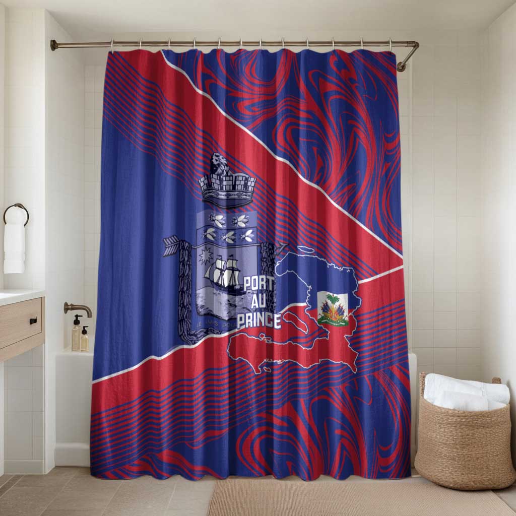Port-au-Prince Afro-Haitians Bathroom Set Ayiti Map Pòtoprens Flag Color - African Pride