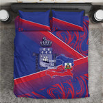 Port-au-Prince Afro-Haitians Bedding Set Ayiti Map Pòtoprens Flag Color - African Pride