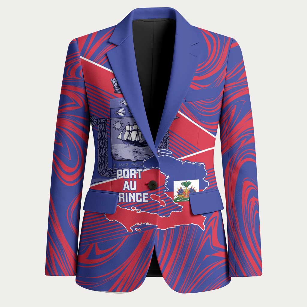 Port-au-Prince Afro-Haitians Blazer Ayiti Map Pòtoprens Flag Color - African Pride