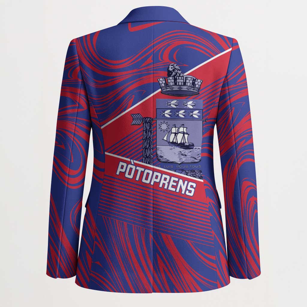 Port-au-Prince Afro-Haitians Blazer Ayiti Map Pòtoprens Flag Color - African Pride