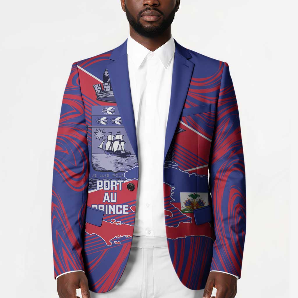 Port-au-Prince Afro-Haitians Blazer Ayiti Map Pòtoprens Flag Color - African Pride