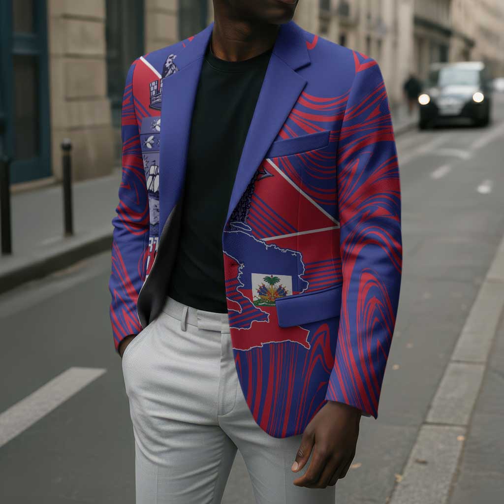 Port-au-Prince Afro-Haitians Blazer Ayiti Map Pòtoprens Flag Color - African Pride