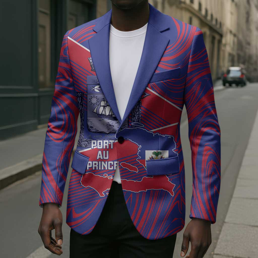 Port-au-Prince Afro-Haitians Blazer Ayiti Map Pòtoprens Flag Color - African Pride