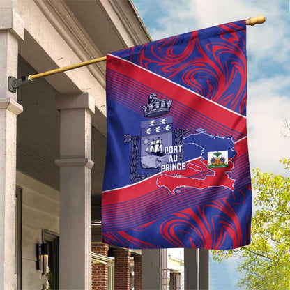 Port-au-Prince Afro-Haitians Garden Flag Ayiti Map Pòtoprens Flag Color - African Pride