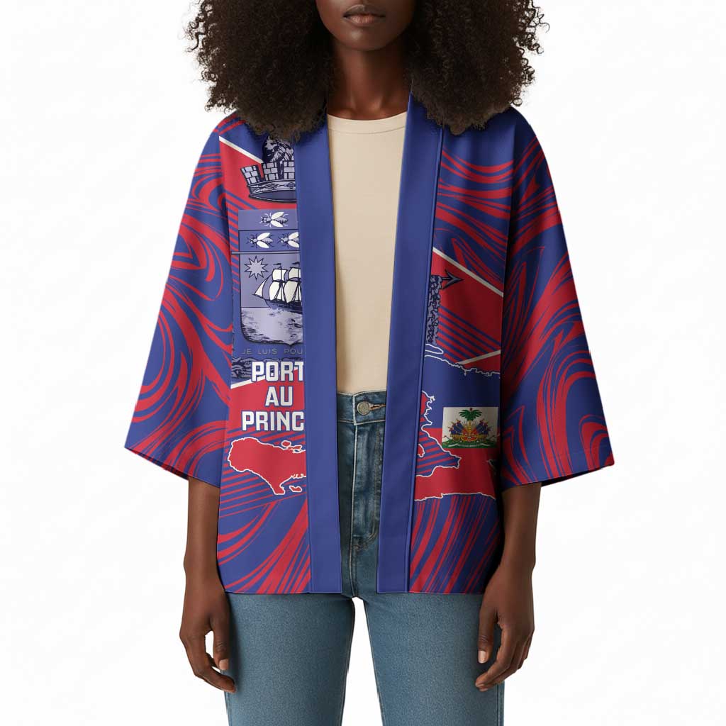 Port-au-Prince Afro-Haitians Kimono Ayiti Map Pòtoprens Flag Color - African Pride
