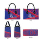 Port-au-Prince Afro-Haitians Leather Bag Ayiti Map Pòtoprens Flag Color - African Pride