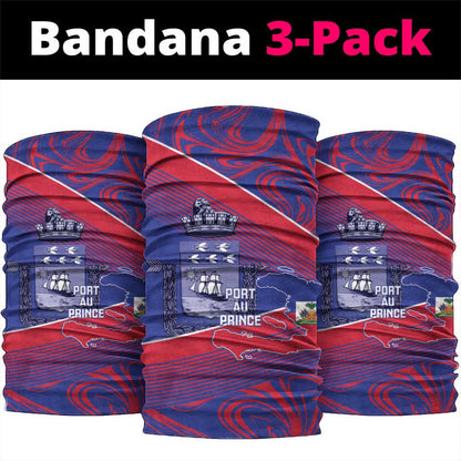 Port-au-Prince Afro-Haitians Neck Gaiter Ayiti Map Pòtoprens Flag Color - African Pride