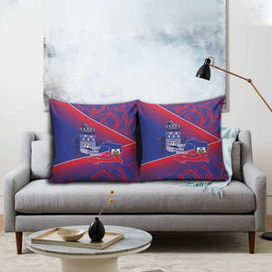 Port-au-Prince Afro-Haitians Pillow Cover Ayiti Map Pòtoprens Flag Color - African Pride