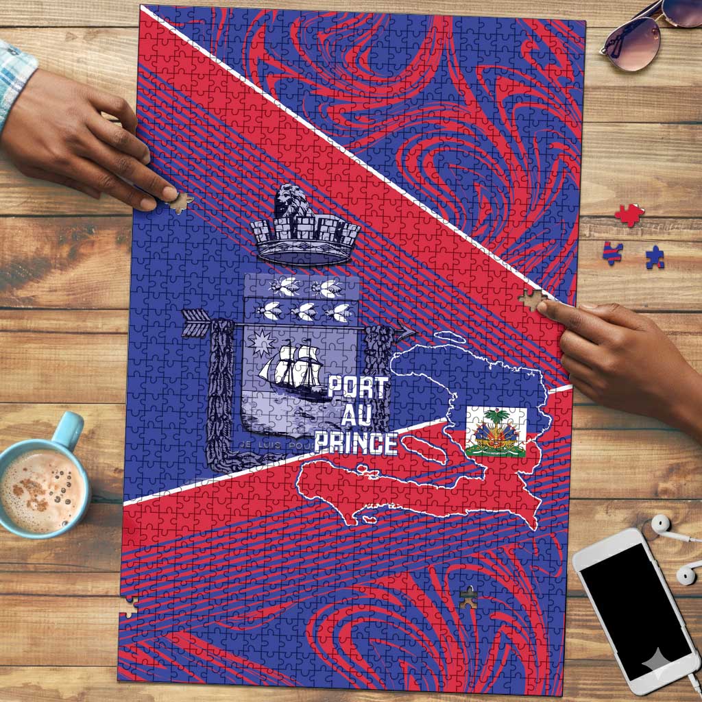 Port-au-Prince Afro-Haitians Puzzle Ayiti Map Pòtoprens Flag Color - African Pride