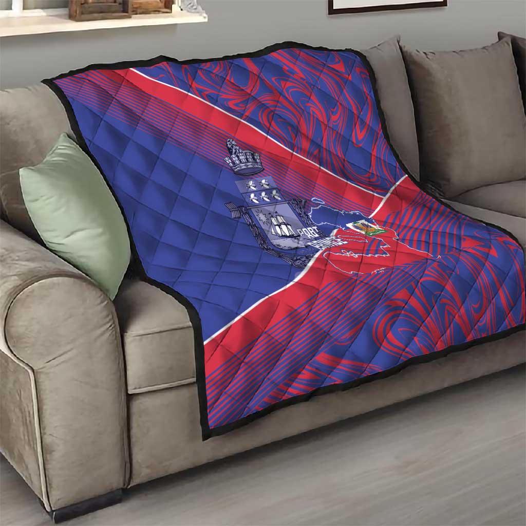 Port-au-Prince Afro-Haitians Quilt Ayiti Map Pòtoprens Flag Color - African Pride