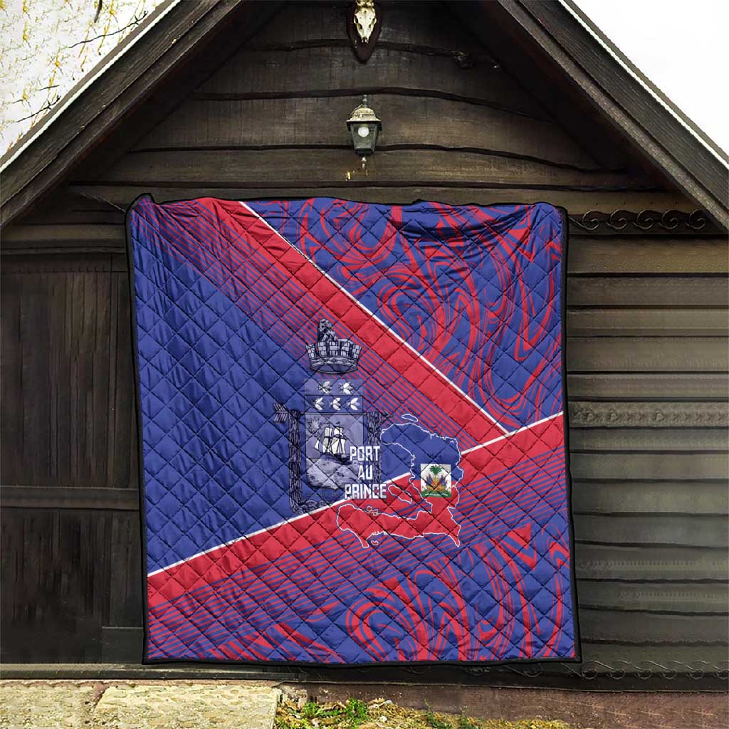 Port-au-Prince Afro-Haitians Quilt Ayiti Map Pòtoprens Flag Color - African Pride