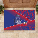 Port-au-Prince Afro-Haitians Rubber Doormat Ayiti Map Pòtoprens Flag Color - African Pride